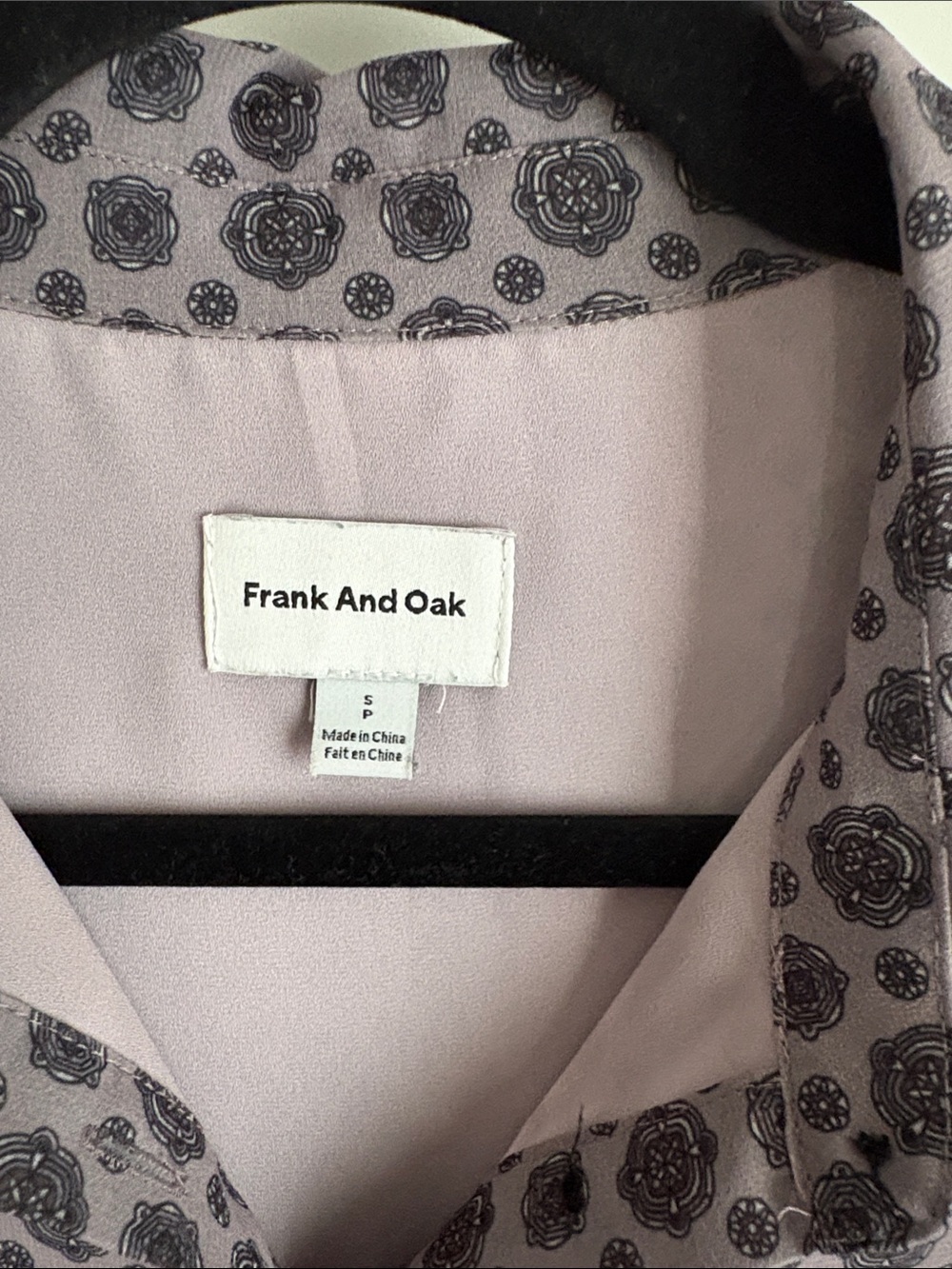 Frank & Oak Lavender Mini Dress with Floral Print